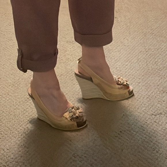 MISS SIXTY TAMARA LEATHER WEDGES SZ 38 WORN ONE TIME - Picture 9 of 15